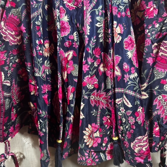 NWT Raga Women’s Cold Shoulder Floral Boho Romper with Tassels Size Medium - Picture 4 of 9